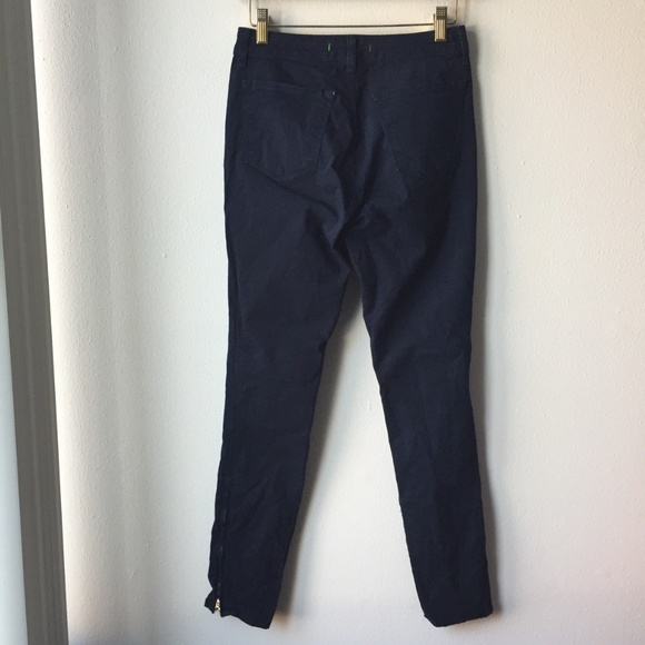 J Brand High Rise Major Skinny Jeans in Navy - Picture 3 of 10